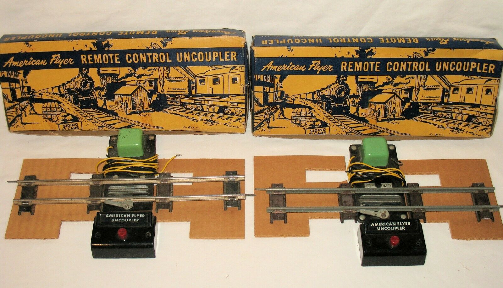 American Flyer Remote Control Uncoupler Set #706 Two Piece Lot W/original Boxes