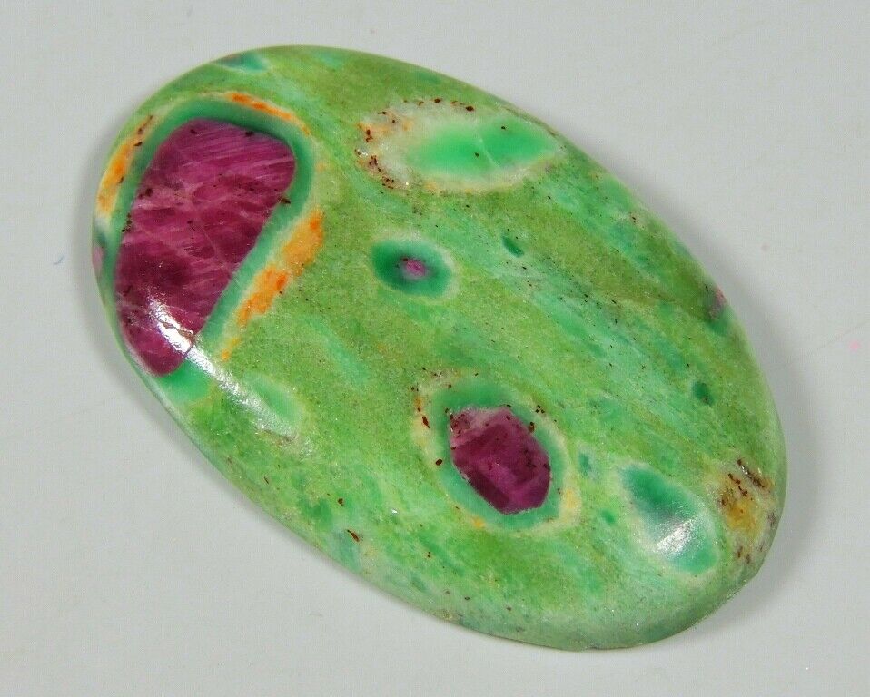 32 Ct 100% Natural Green Ruby Fuchsite Oval Cabochon Untreated Gemstone A18