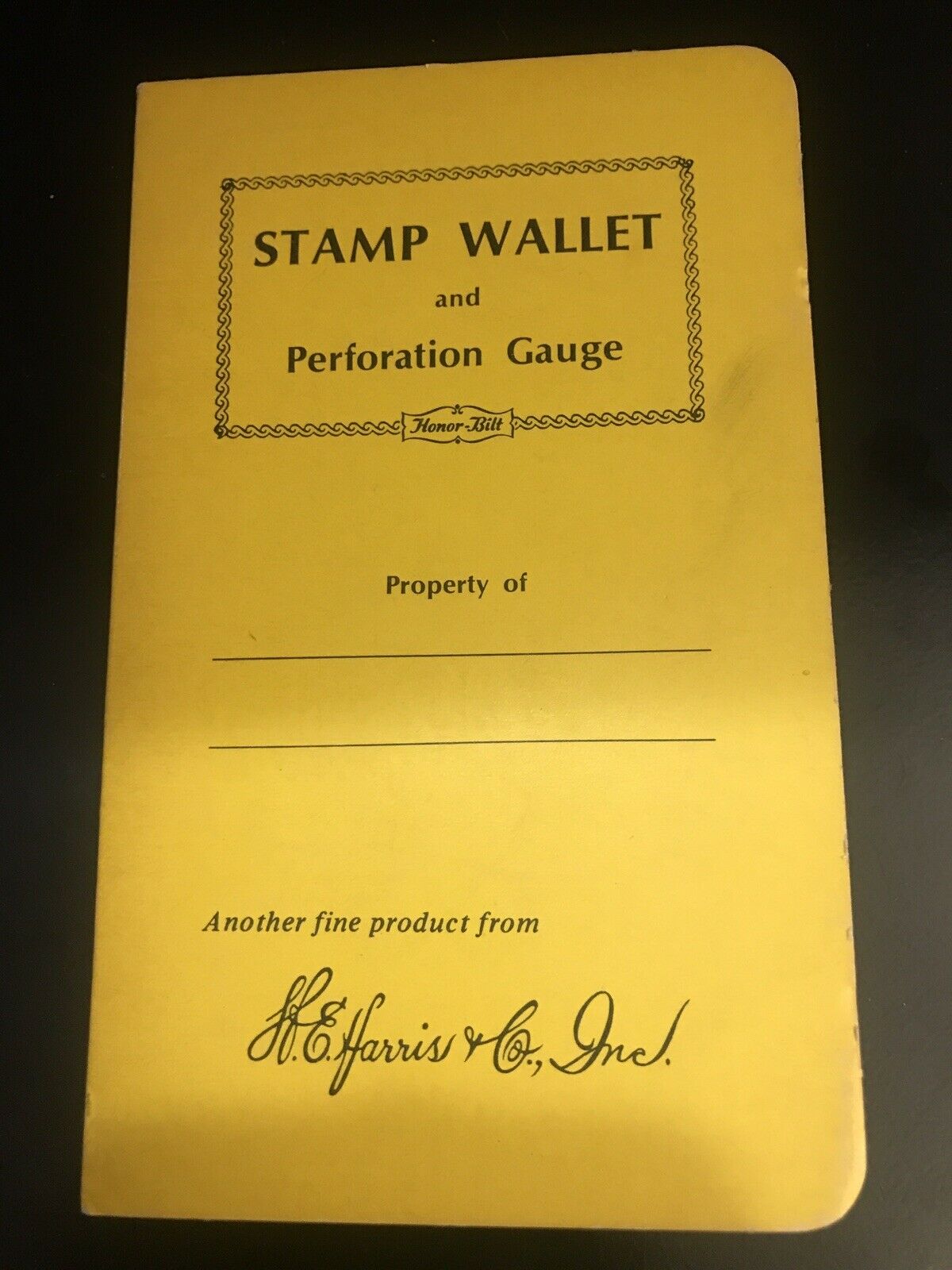 Stamp Wallet And Perforation Gauge By He Harris & Co. Inc.- Plus 7 Stamps