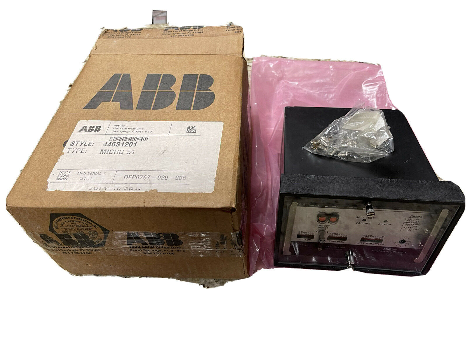 Abb Circuit Shield Micro-51 Overcurrent Relay 446s1101