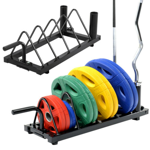 Horizontal Weight Barbell Rack Olympic Bumper Bar Holder│weight Plate Storage